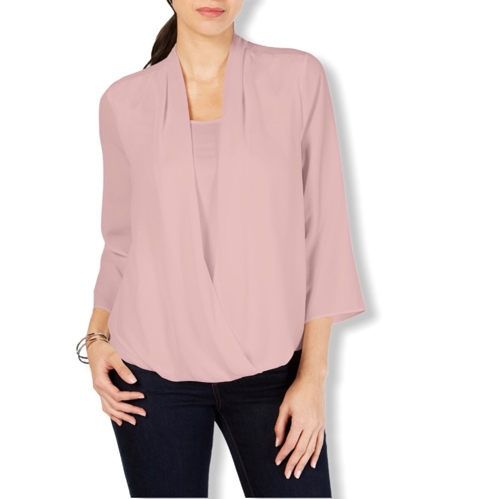 Charter Club Petite Surplice Top